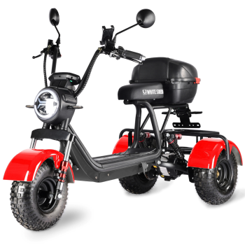 Электроскутер CityCoco WHITE SIBERIA TRIKE MINI RED 1500W