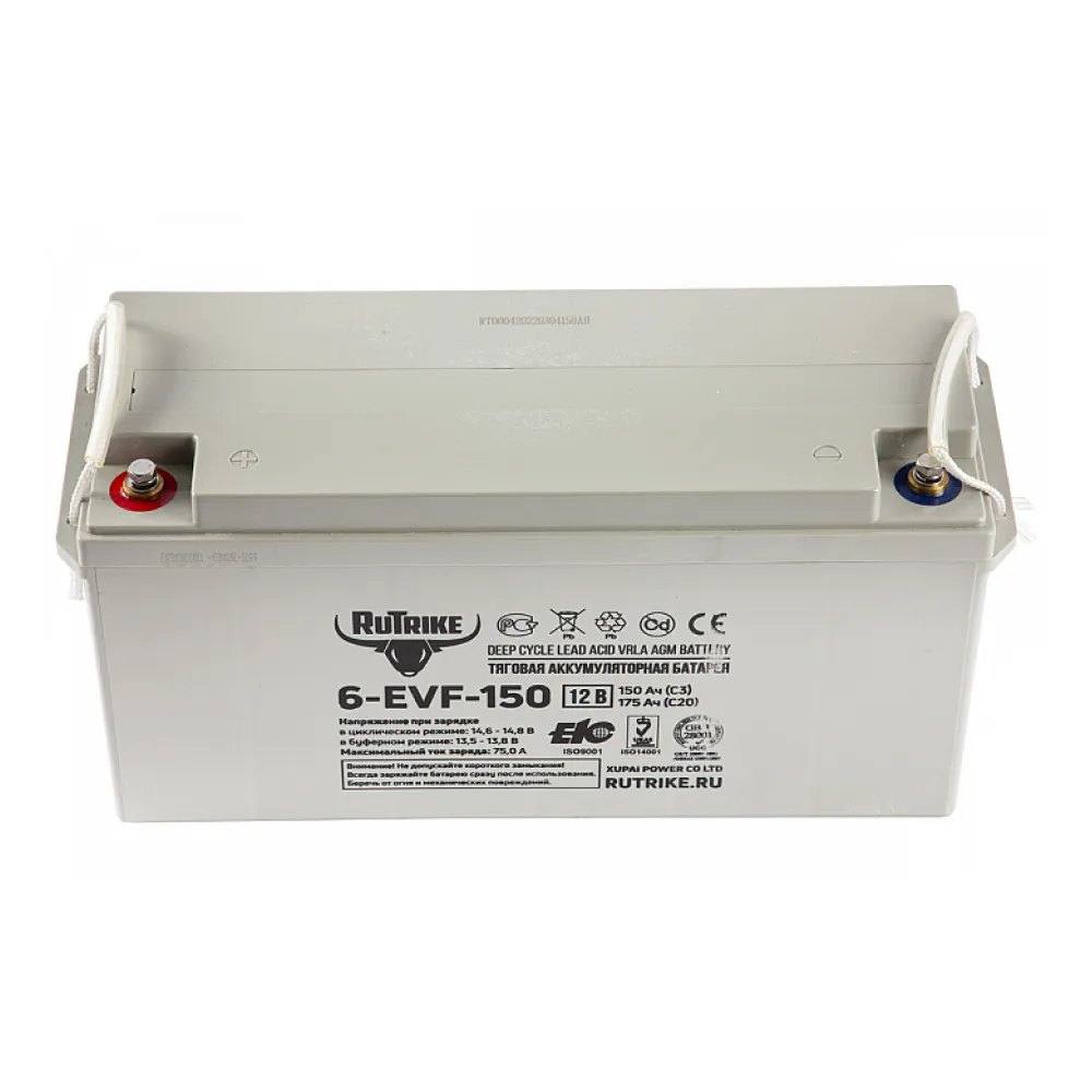 Тяговый аккумулятор RuTrike 6-EVF-150 (12 В 150A/H C3) 2