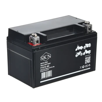 Аккумулятор стартерный для мототехники SKN YTX7A-BS [12V/7Ah/105A) (UTX7A-BS, CT 1207, MT 1207]